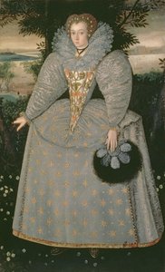 Portræt af Elizabeth Buxton (nee Kemp) ca. 1588-90